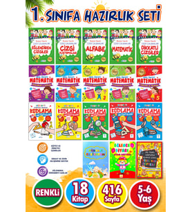 6 Yaş 1 . Sınıfa Hazırlık Seti - İlkokula Başlayacaklar İçin