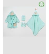 Kedili Bornoz Takımı (1-2 Yaş) (Mint)