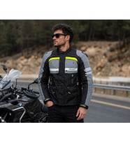 Long Motosiklet Montu 4 Mevsim Uzun 600-D Dayanıklı Kumaş Motorcu Mont Yellow