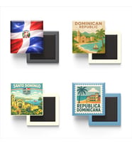 Buzdolap Magnetleri - Dominik Cumhuriyeti Santo Domingo - 4'lü Set Magneti