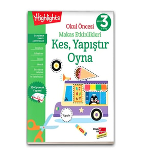 Okul Öncesi Makas Etkinlikleri Kes, Yapıştır, Oyna 3. Seviye