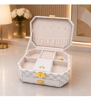 Lüks Takı ve Mücevher Saklama Kutusu 20 CM  Çekmeceli Kilitli Organizer Takı Kutusu