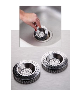 Metal 2'li Lavabo Süzgeci Paslanmaz Metal Süzgeç
