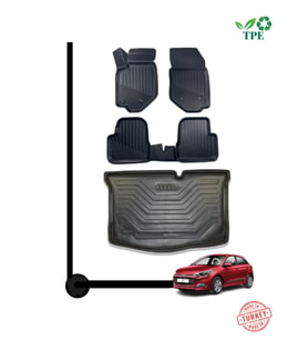 Hyundai İ20 2020+ Elite 3D Havuzlu Paspas Ve Bagaj Havuzu İkili Set