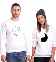 Tshirthane Ying Yang Sevgili Kombinleri Sweatshirt Kombini (Tek Ürün Fiyatıdır.)