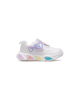 VİCCO Lovely Kız Çocuk Işıklı Hafif Sneaker Spor Ayakkabı 25k 346.234 Pk Beyaz (Beyaz)