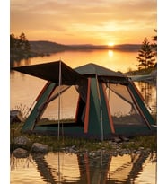 4 5 Kişilik Kamp Çadırı Güneşlikli Suya Dayanıklı Geniş Hacimli Outdoor