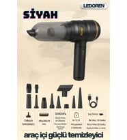 Siyah 160000pa El Kablosuz Süpürge Motor Temizleme Makinesi Güçlü Emişli Vakum Araba Hava
