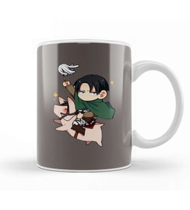 Attack On Titan Chibi Levi 1 Kupa Bardak Porselen