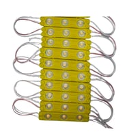 12 Volt 1.2 Watt 3 Lensli Amber Sarı 2835 SMD Led Modül IP65 10 Adet Modül