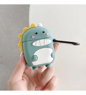 Huawei FreeBuds 5 için Kılıf Cartoon Figürlü Silikon Crtn-Fgr-Ct-Dnzr-Ysl [FreeBuds 5 ile Uyumlu Kılıf - Açık Yeşil]