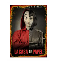 25cmX35cm Ahşap Tablo La Casa De Papel Tokyo