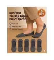 6 Çift Babet Patik Pamuklu Çorap