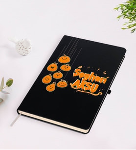 BK Gift Kişiye Özel Happy Halloween Tasarımlı Siyah Defter-20