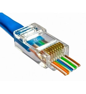 Ayt Fully Yeni Nesil Açık Uçlu Soket Rj45 Cat5 Cat6 İnternet Kablosu Soketi Ucu 100 Adet Açık Uc Jack