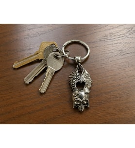 Gotik Butterfly Ejderha Figürlü Metal Anahtarlık Unisex