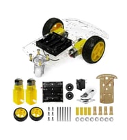2WD Çok Amaçlı Mobil Robot Araba Platformu Kendin Yap Kiti Redüktörlü Motor ve Şase Seti Demonte(Montesiz)