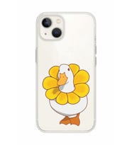 Iphone 14 Uyumlu Tatlı Ördek Desenli Şeffaf Telefon Kılıfı