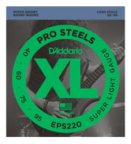 Daddario Eps220 Bass Gitar Tel Seti, Xl, 40-95, Long Scale, Prosteels