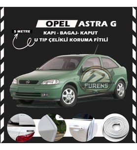 Opel Astra G Oto Araç Kapı Koruma Fitili 5metre Parlak Beyaz Renk