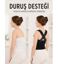 Postür Dik Duruş Korsesi Sırt Destekli Ayarlanabilir Lastikli Bel Korsesi