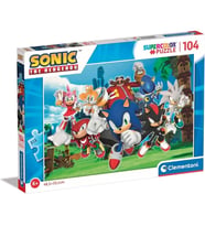 Clementoni - 27159 - Süper Renkli Yapboz Sonic - 104 Parça Çocuk Puzzle SuperColor (Karışık)