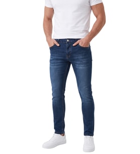 DeepSEA Erkek Slim Fit Dar Kesim Likralı Lacivert Kot Pantolon – Dar Paça İnce Esnek Jean 2608306