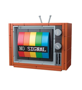 Oyuncak Lego Renkli Televizyon Yapım Seti BLX 1988 Nostaljik Tasarım, Eğitici Yap-Boz Oyuncağı