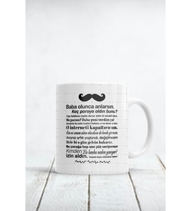 Baba Sözleri Baskılı Kupa Bardak