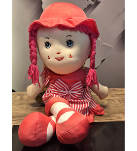 ELİF KIRMIZI BEZ BEBEK 60CM