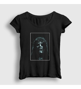 Presmono Kadın Siyah Joey Jordison Slipknot T-Shirt 350130tt