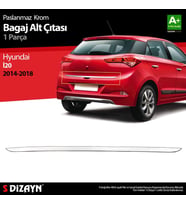 Hyundai İ20 Uyumlu Krom Bagaj Alt Çıtası 2014-2018 (Karışık)