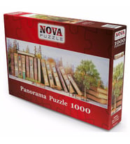 Nova Puzzle 1000 Parça Ağaç Hayattır/Kitap Sokağı Panoramik Puzzle