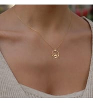 Kişiye Özel 925 Ayar Gümüş Lotus Kolye