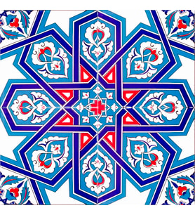 Armada Çini 20x20 Cm Ac 72 Selçuk Yıldızı Geometrik Çini Karo