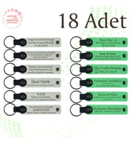 Beyaz & Fıstık Yeşili, Söz Töreni Davetlilerine Özel Hatıra, 18’li Set, Kişisel Mesajlı Anahtarlık