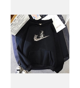 Chain Saw Man Aki Kapşonlu Sweatshirt (Siyah)