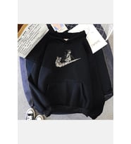 Chain Saw Man Aki Kapşonlu Sweatshirt (Siyah)