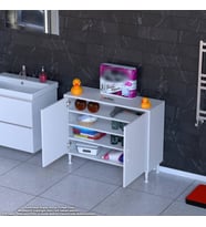 Modilayn SÖKE 100x75x32,5 cm’ lik Küçük Alanlar İçin Akıllı Çözümler 2 Kapaklı 4 Göz Raf Dolap