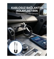 Kablosuz Bluetooth Adaptörü, AUX Girişli Cihazlar İçin, Pratik ve Güçlü Bağlantı