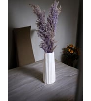 STONELANDER İSKANDİNAV TARZ 19 cm BOHEM BÜYÜK BOY VAZO DOĞUM GÜNÜ HEDİYESİ, ÖZEL GÜN HEDİYESİ, HEDİYELİK EŞYA (Pudra)
