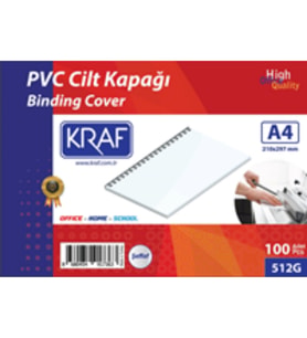 Kraf Cilt Kapağı A4 160 MİC. 100 LÜ Şeffaf 512G