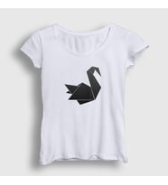 Presmono Kadın Beyaz Origami Swan Prison Break T-Shirt 276162tt