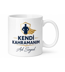 İsme Özel Kendi Kahramanım Yazılı Kupa Bardak Özel Tasarım Hediye
