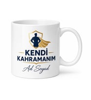 İsme Özel Kendi Kahramanım Yazılı Kupa Bardak Özel Tasarım Hediye