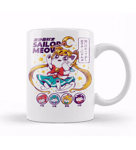 Sailor Meow Kupa Bardak Porselen