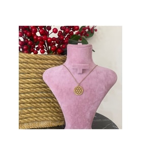 Çelik Lotus Kolye