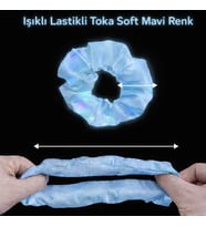 pilelistore Soft Mavi Renk Led Işıklı Lastikli Saç Tokası