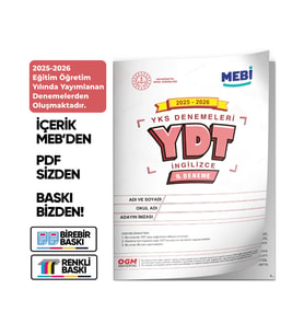 2026 ÖSYM YKS-YDT MEBİ OGM  Türkiye Geneli 9. Deneme  Büyük Boy Renkli BASKI ÜCRETİ