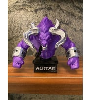 Alistar Büst Figür – 13 cm Mor Minotaur Koleksiyonluk Oyuncak & Masaüstü Dekoratif Heykel